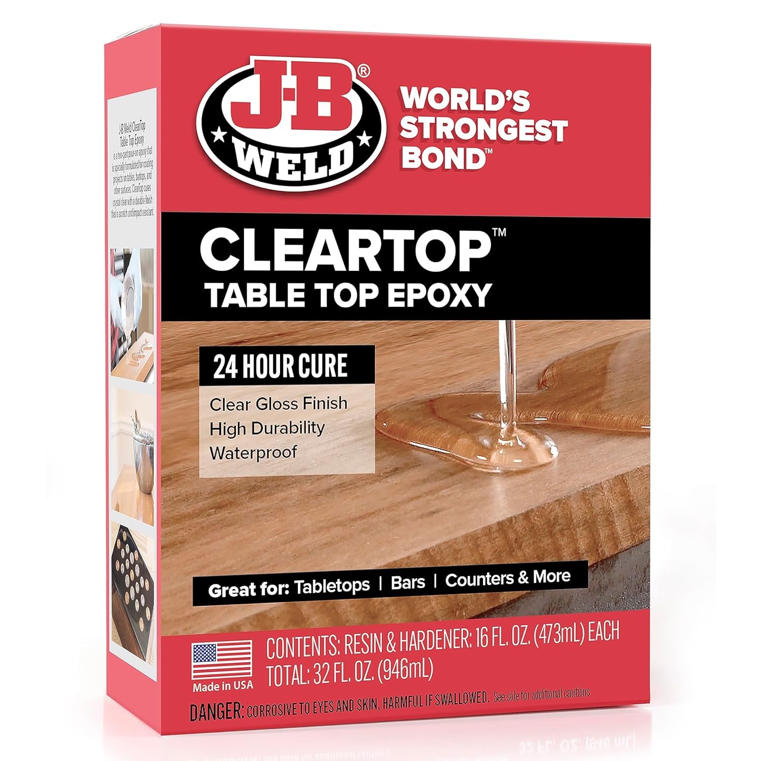 J-B Weld Tabletop Epoxy Resin Kit for Durable Coating Projects