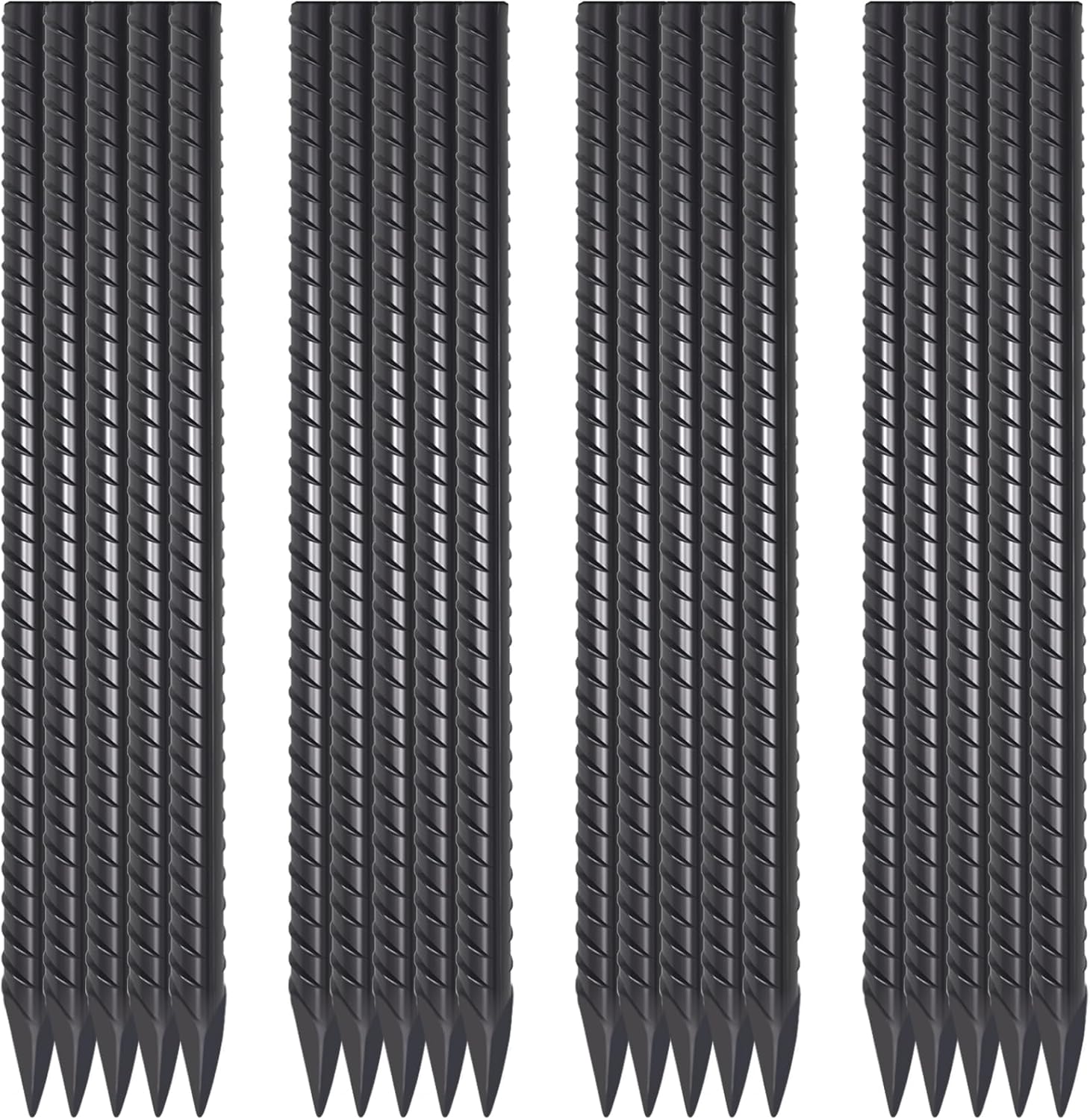 16 Inch Heavy Duty Steel Ground Stakes for Landscape and Fencing