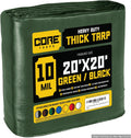 Core Tarps Heavy Duty 10 Mil Tarp Cover 20 X 20 - Waterproof, UV