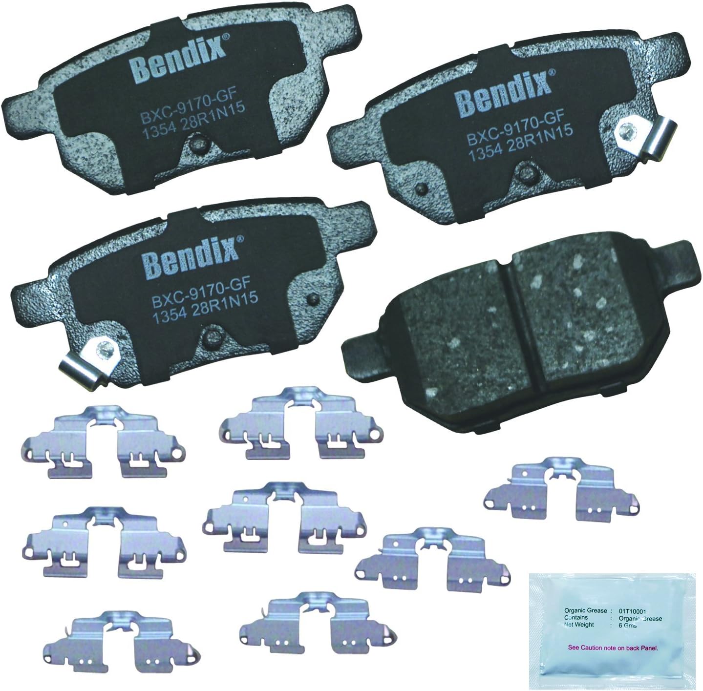Bendix Priority1 CFC1354 Ceramic Rear Brake Pads for Safety