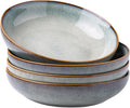 AmorArc 8.5ft Large Ceramic Pasta Bowls Set of 4 - Durable Stoneware