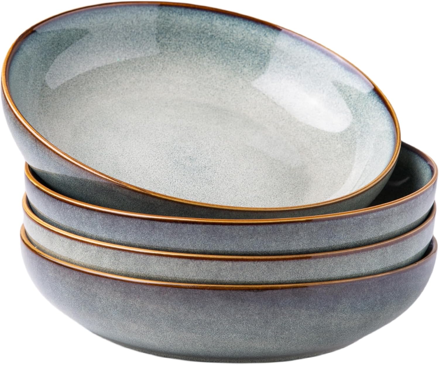 AmorArc 8.5ft' Large Ceramic Pasta Bowls Set for Kitchen Use