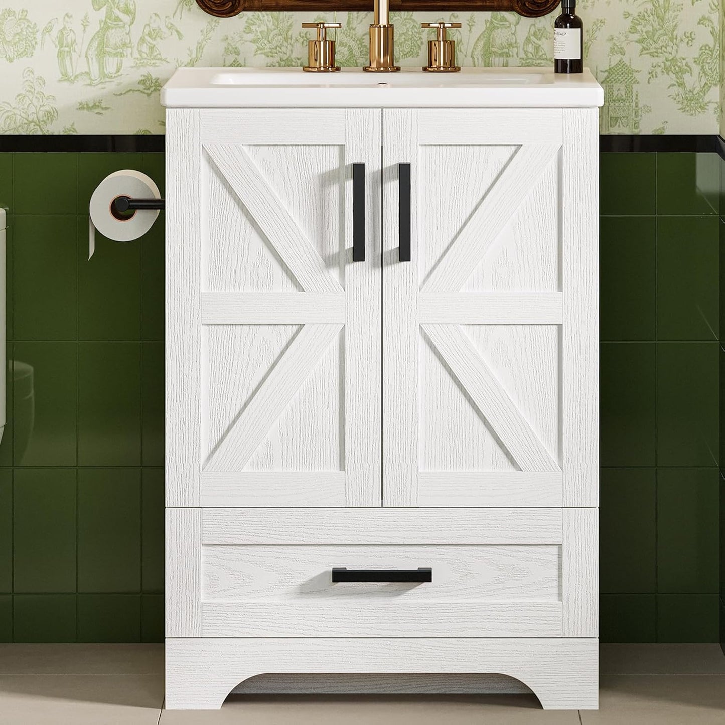 IRONCK 24 Bathroom Vanity with Sink and Ample Storage Space