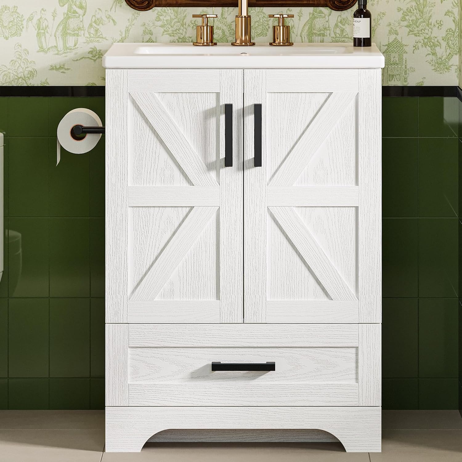 IRONCK 24 Bathroom Vanity with Sink and Ample Storage Space