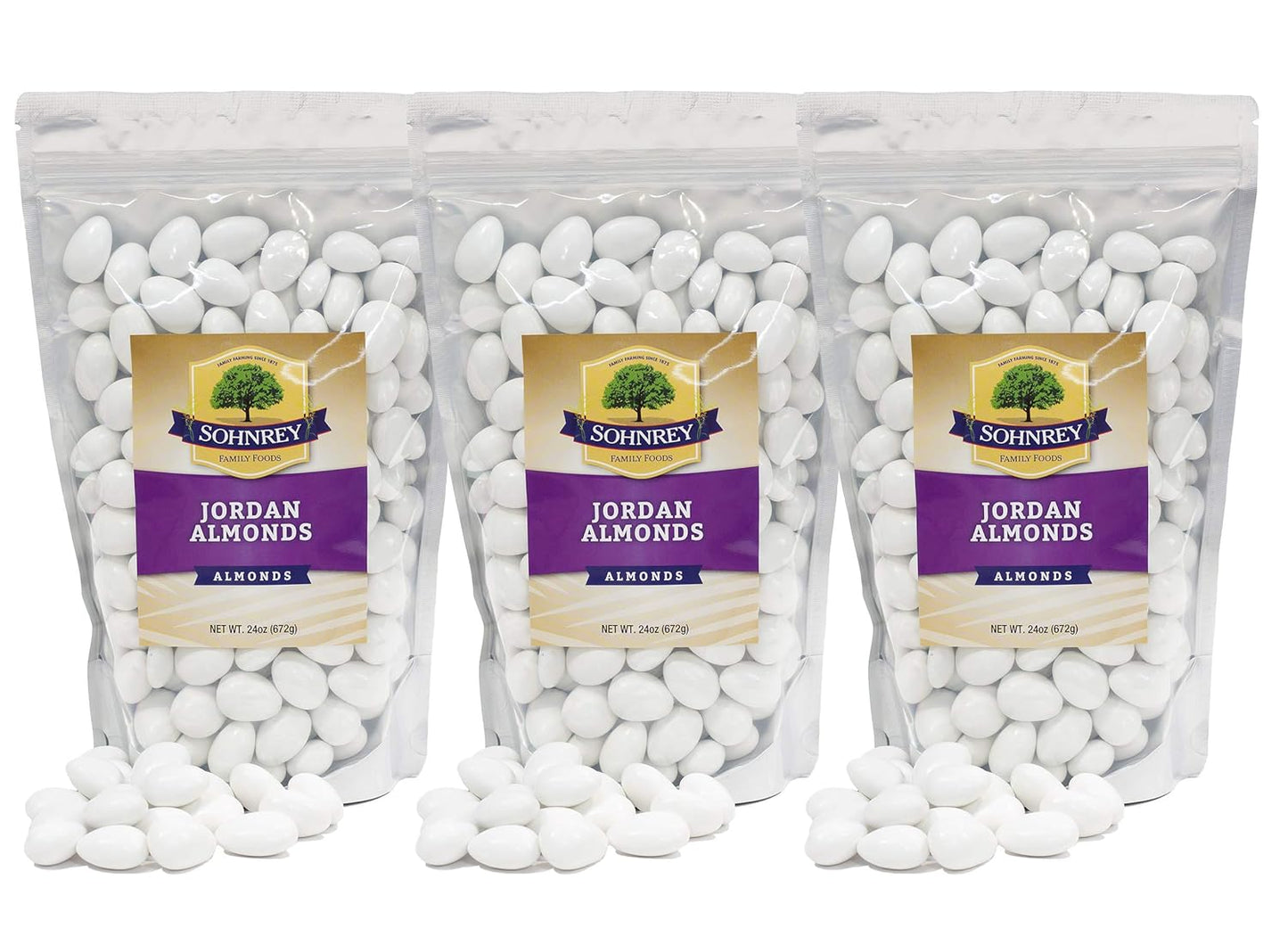Premium White Jordan Almonds for Weddings and Special Occasions