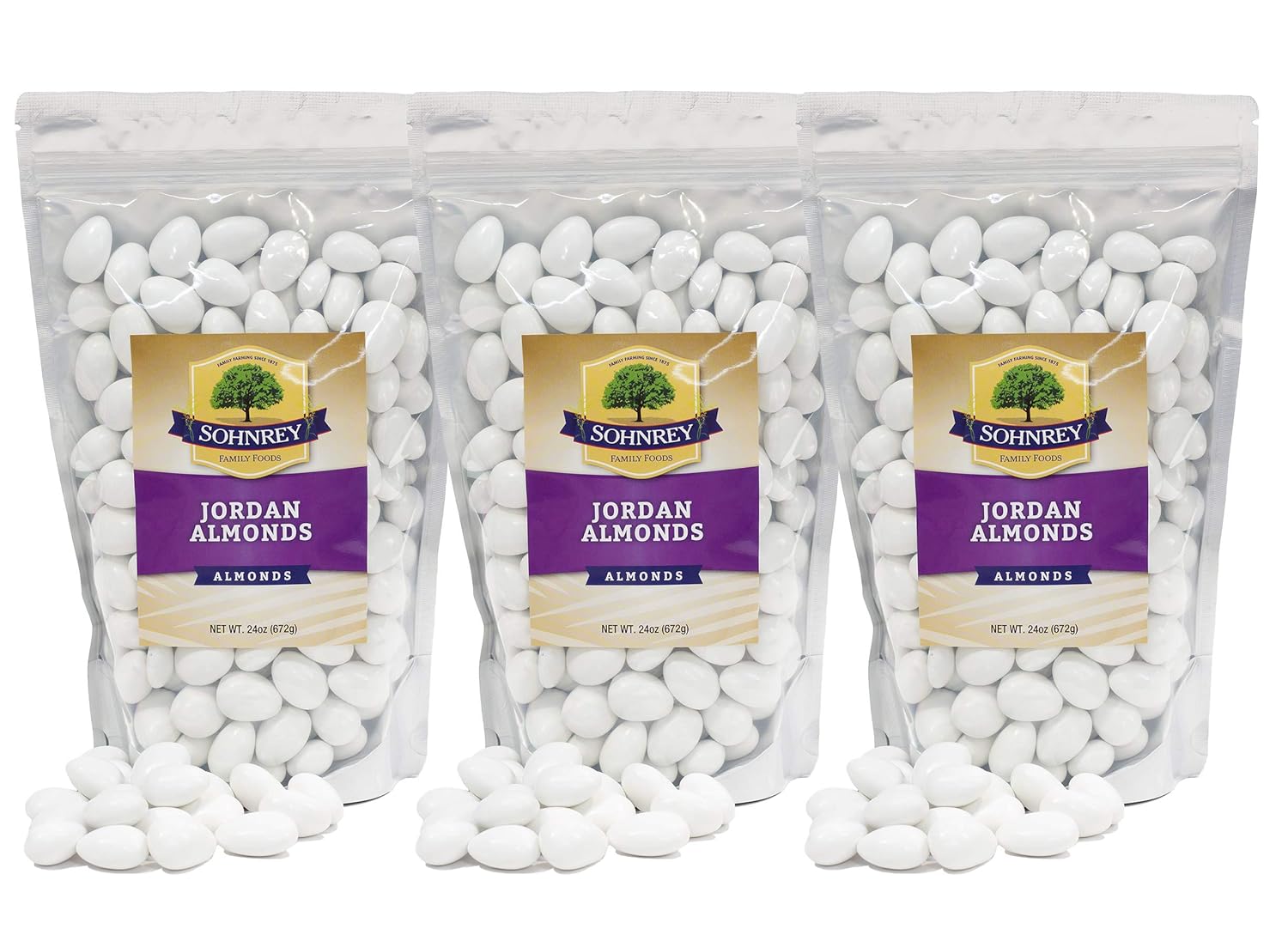 Premium White Jordan Almonds for Weddings and Special Occasions