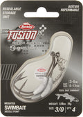Berkley Fusion19 Weight Swimbait Hooks 3/0 - Centering Pin, Smoke