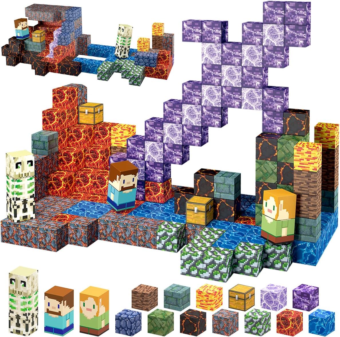213 PCS Magnetic Blocks Building Toys Set for Kids Ages 3
