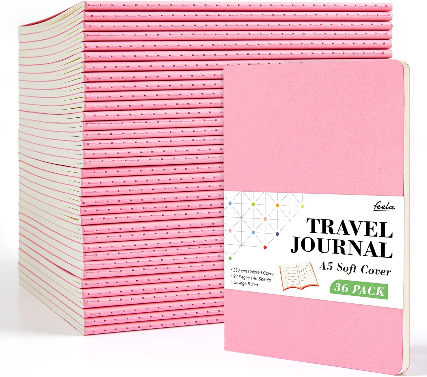 feela 36 Pack Soft Cover Journals - Perfect for Note Taking!