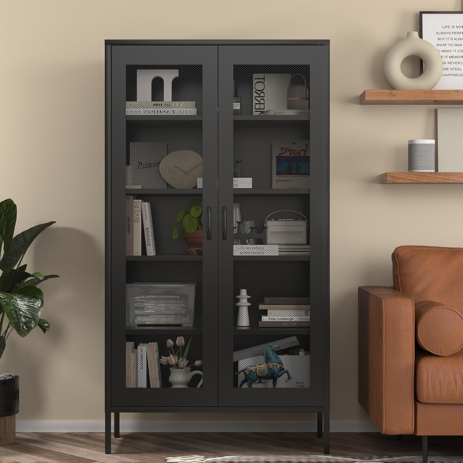 Modern Mesh Storage Cabinet for Stylish Organization and Durability