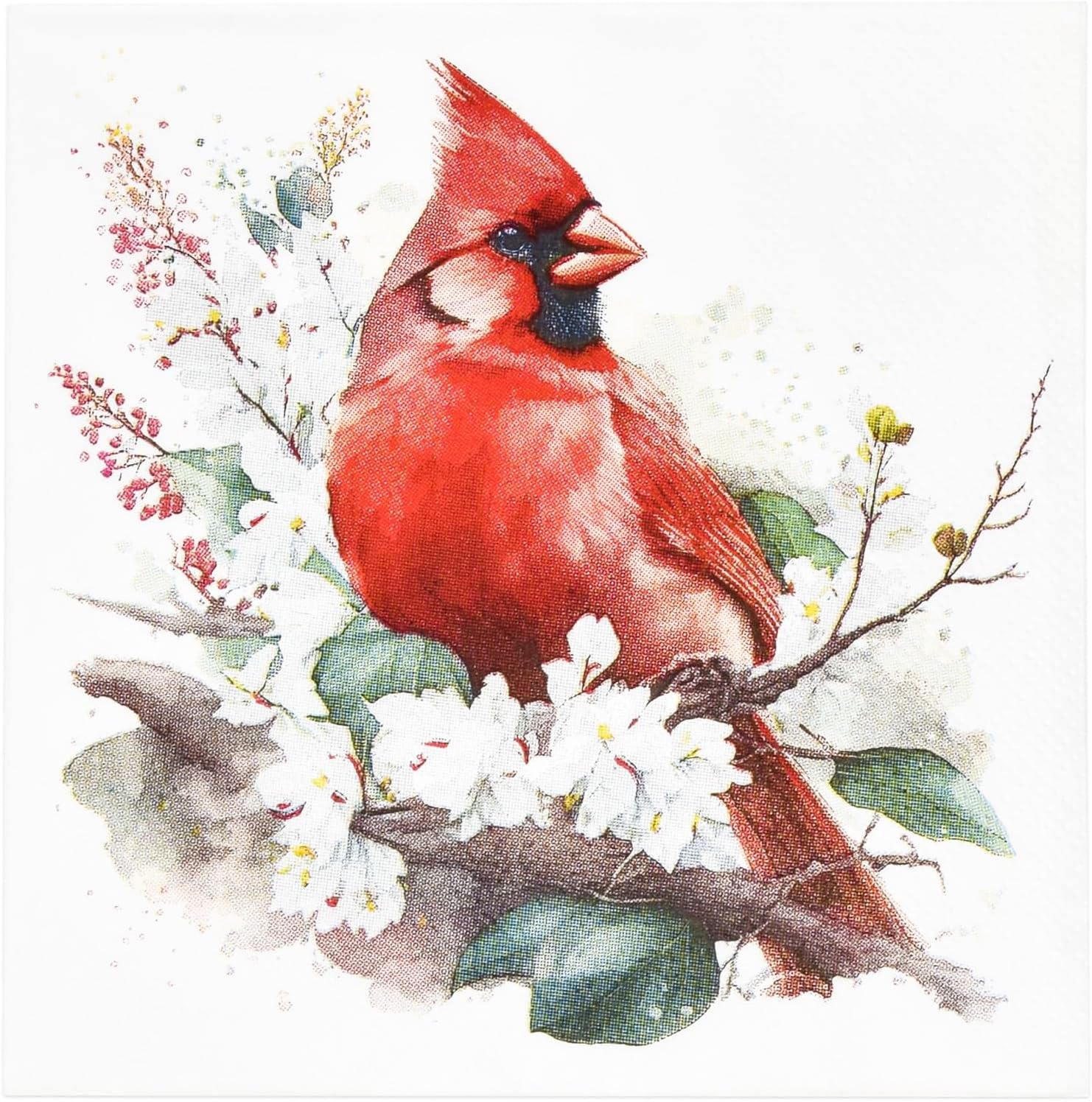 Christmas Red Cardinal Cocktail Napkins - Festive Holiday Decor