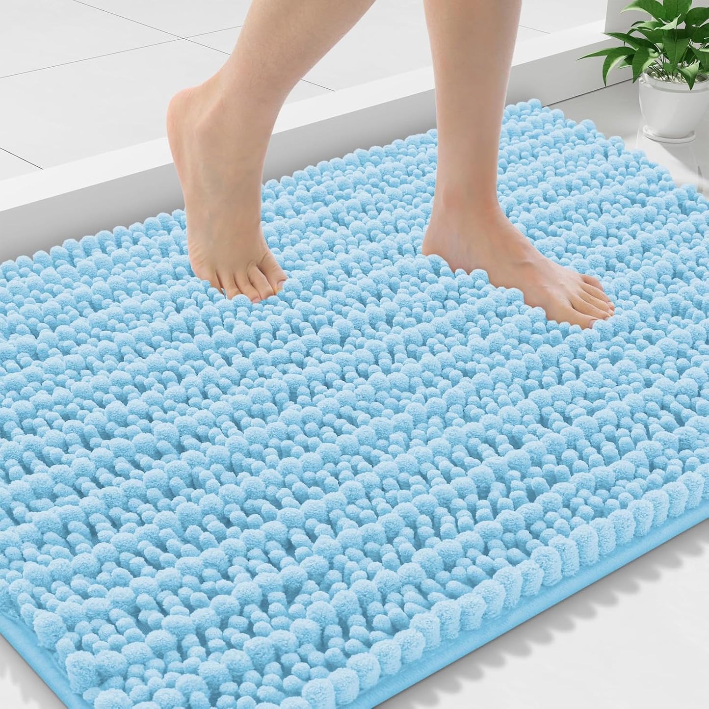 Smiry Bathroom Rugs Mat 36x24 - Soft Absorbent Chenille Mats
