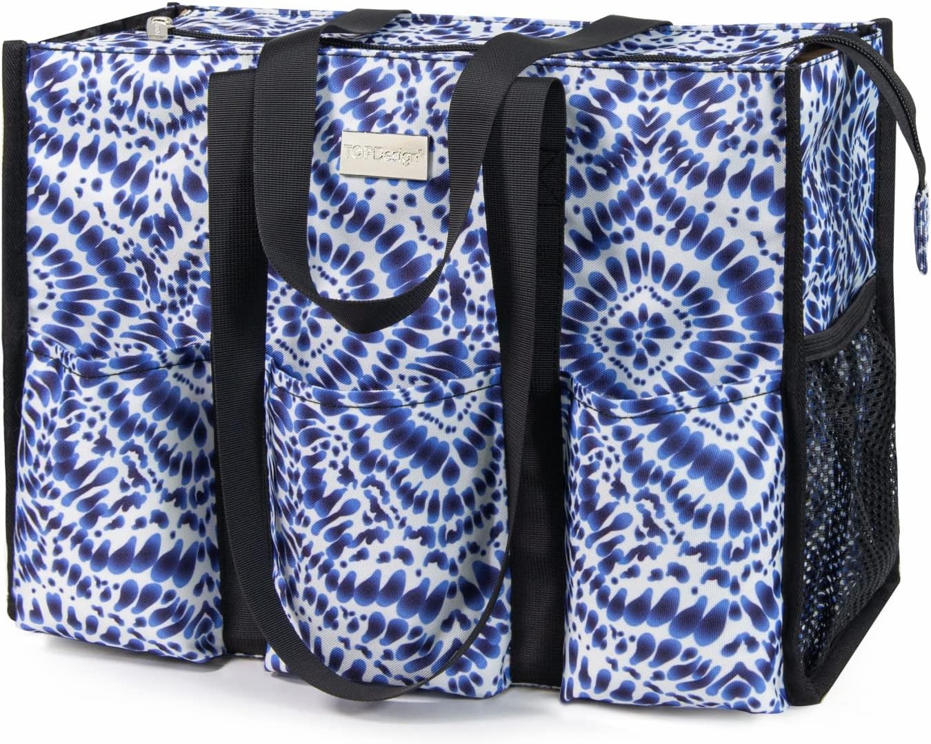 Utility Water Resistant Tote Bag with 13 Pockets for Women
