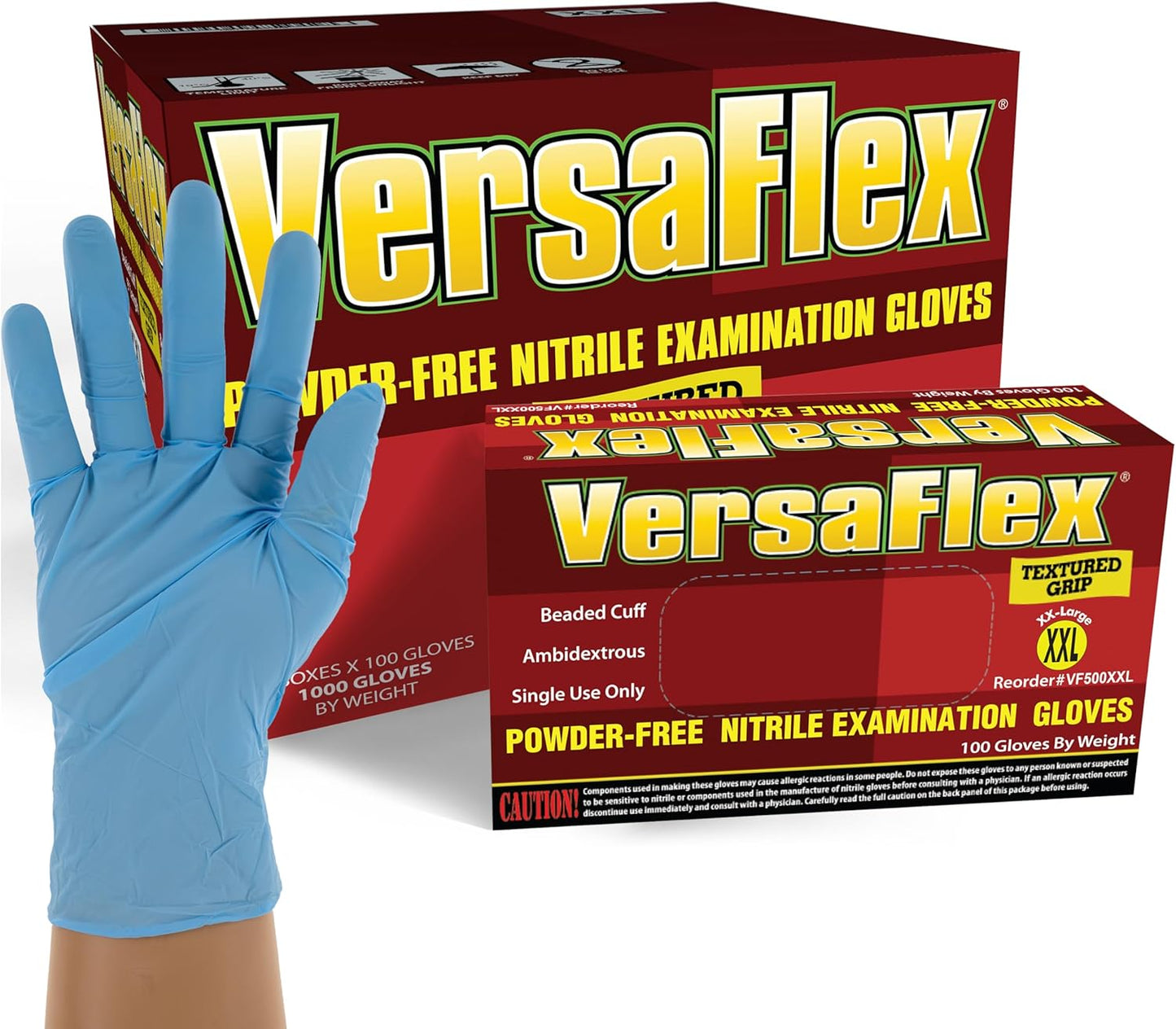 1000 Pack VersaFlex Nitrile Exam Gloves - Latex Free