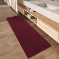 Waffle Runner Rug 17ft x 48ft Burgundy - Super Absorbent Bath Mat