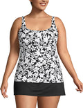 Women's Square Neck Underwire Tankini Top - Adjustable Straps