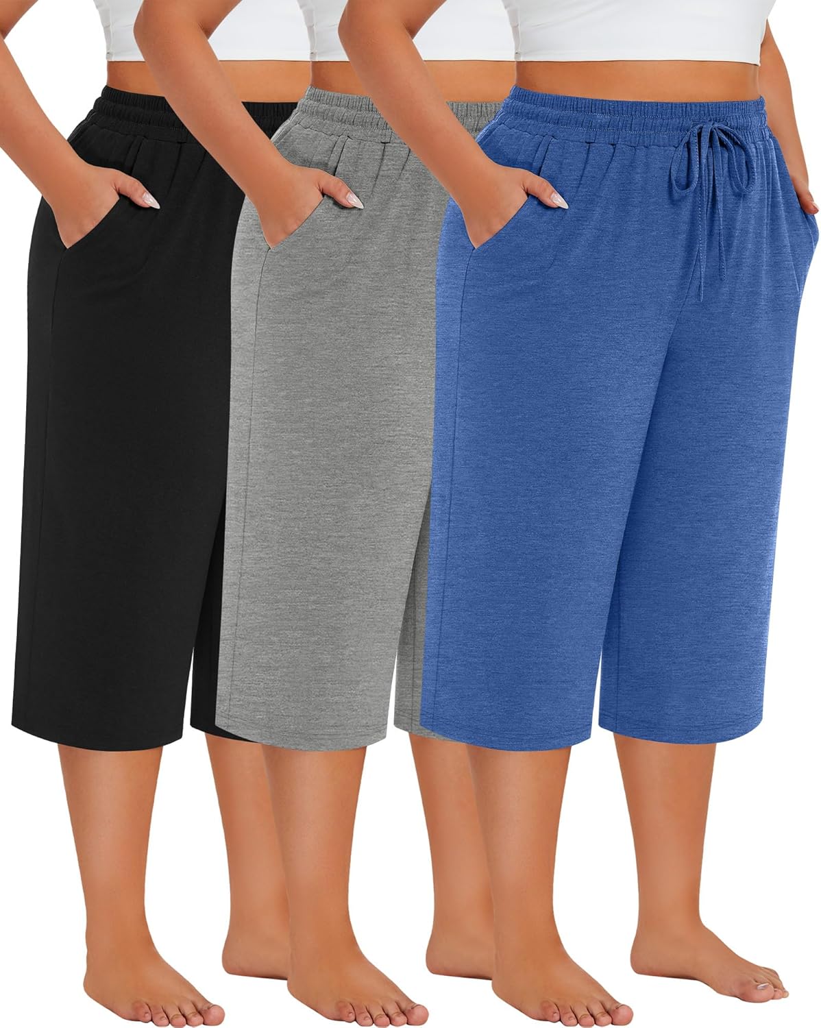 Plus Size Cotton Capris for Women - Comfy and Stylish Lounge Wear