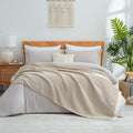 Amelie Home Waffle Throw Blanket for Couch Twin - Soft Chenille 60x80