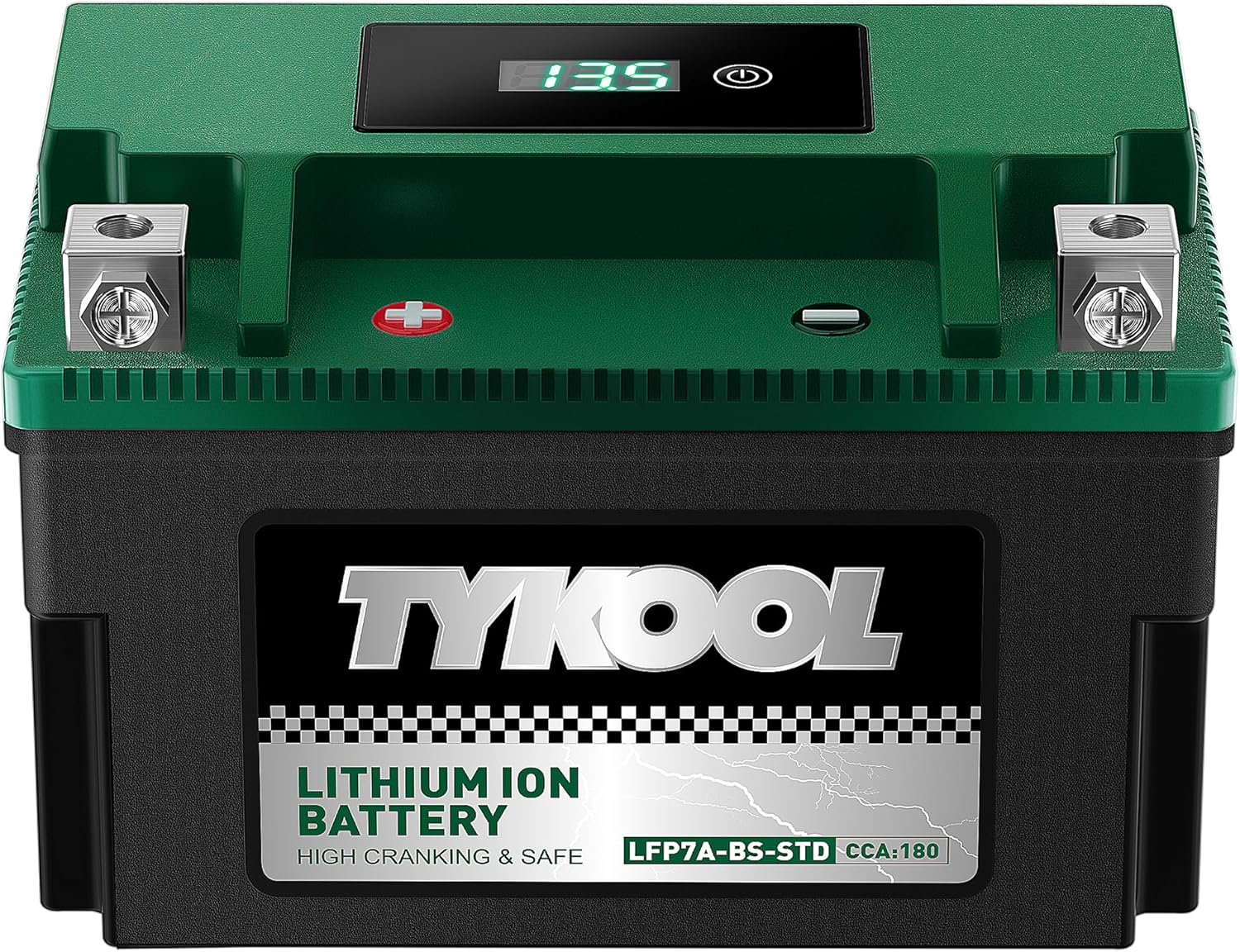 TYKOOL YTX7A-BS Lithium Motorcycle Battery with 5X Longer Life
