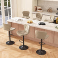 Bar Stools Set of 6 Adjustable Swivel Barstools - Upholstered Counter