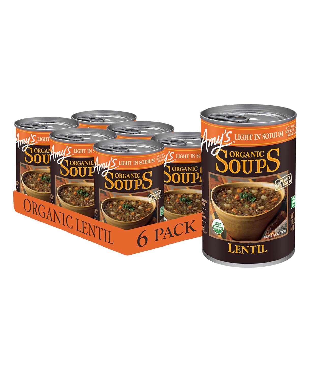 Amy's Organic Lentil Soup, Vegan, Gluten Free, Light in Sodium