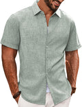 PJ PAUL JONES Mens Casual Short Sleeve Button Down Shirt