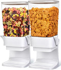 Cereal Dispenser Countertop 2-Pack 5.5L White - Airtight Dry Food