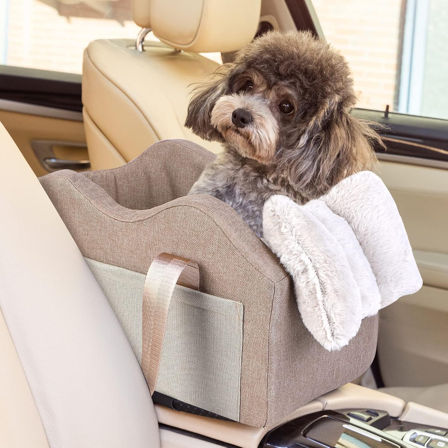 Chic Small Dog Car Seat - Safe Travel Buddy