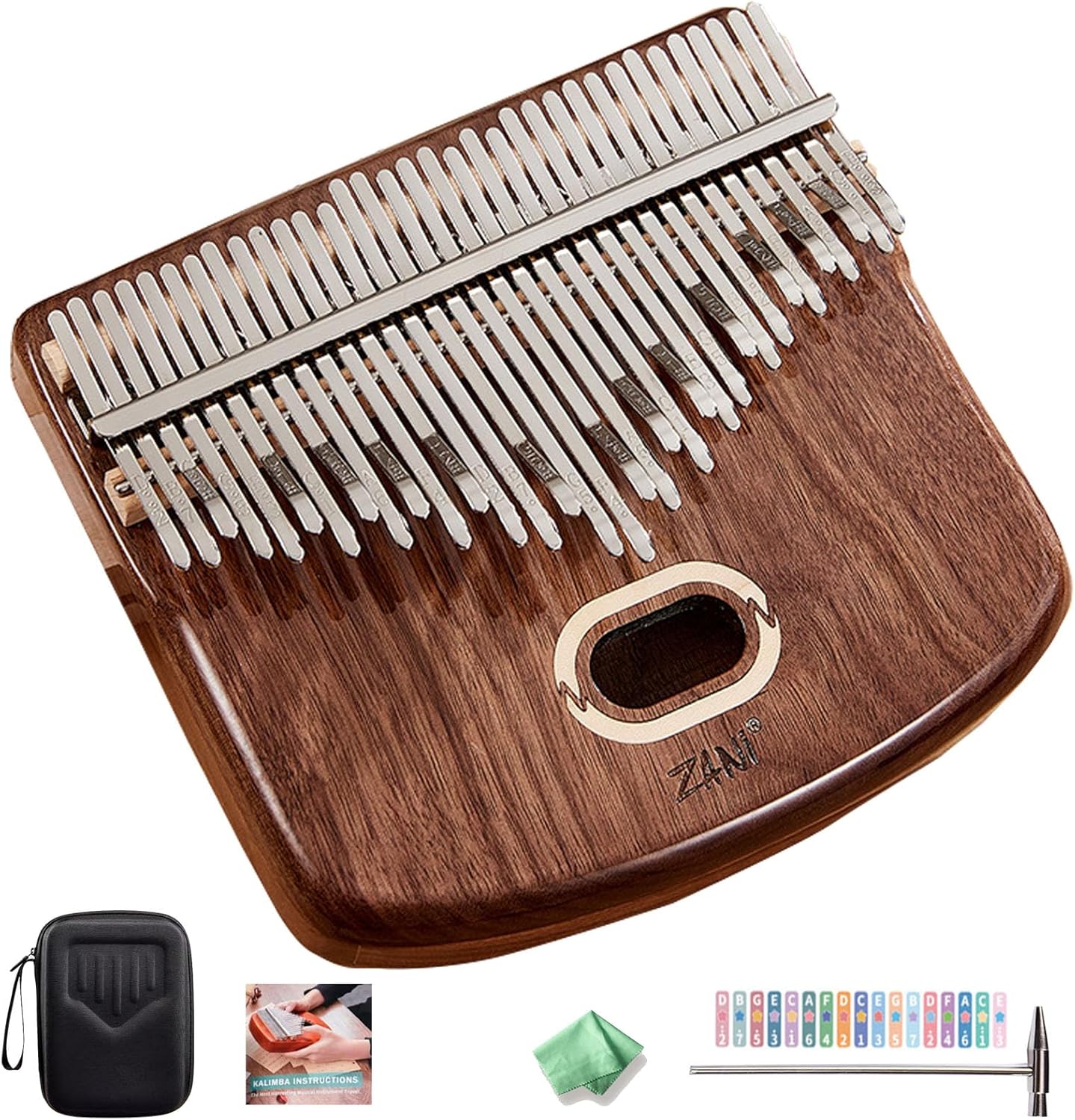 34 Keys Kalimba Thumb Piano with Chromatic Scales for All Ages
