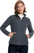 33,000ft Women's Zip Up Fleece Jacket Long Cut - Warm & Soft