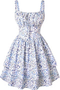 Scarlet Darkness Floral Corset Dress for Women - Flattering Ruffle [