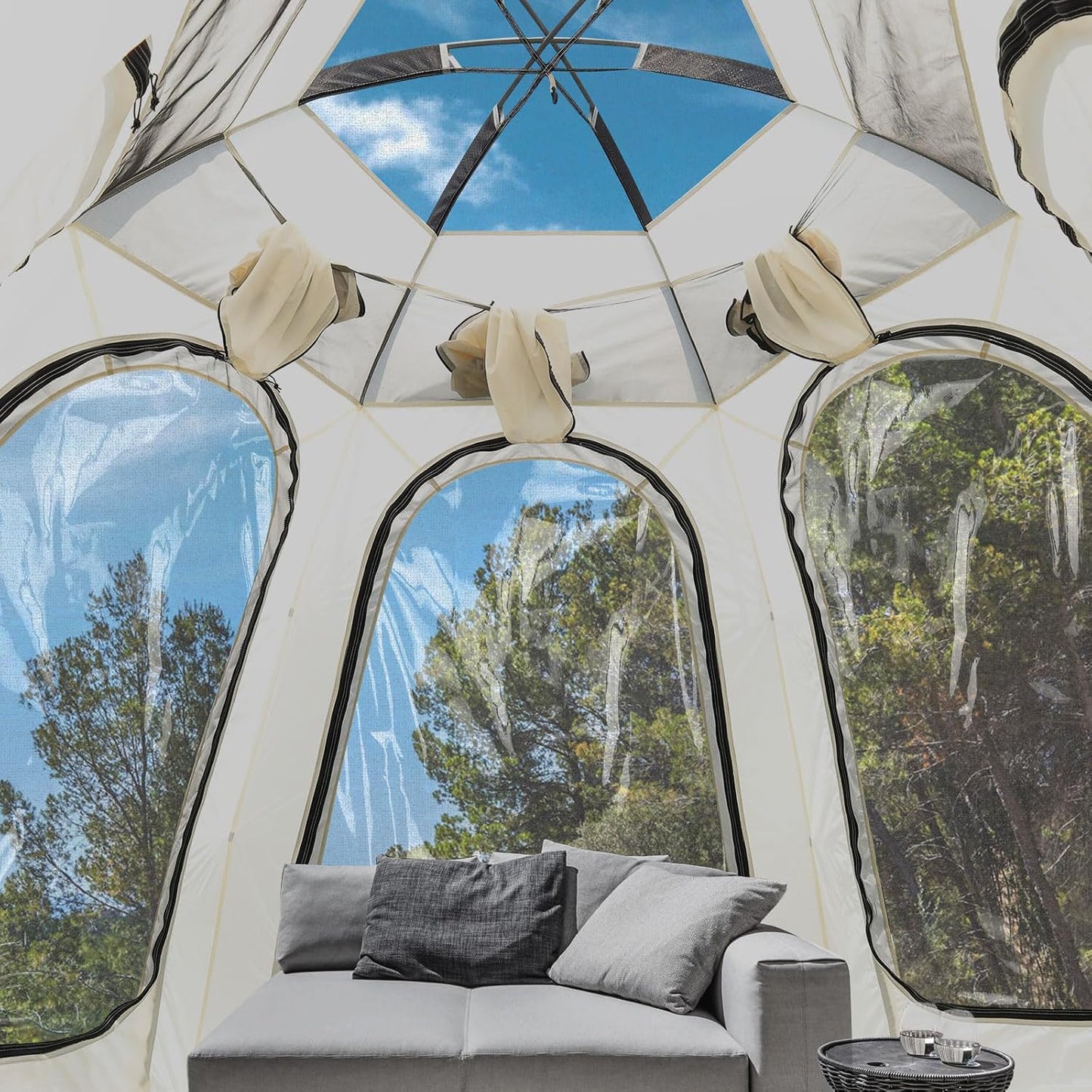 AYAMAYA Weatherproof Transparent Doors for Bubble Tent