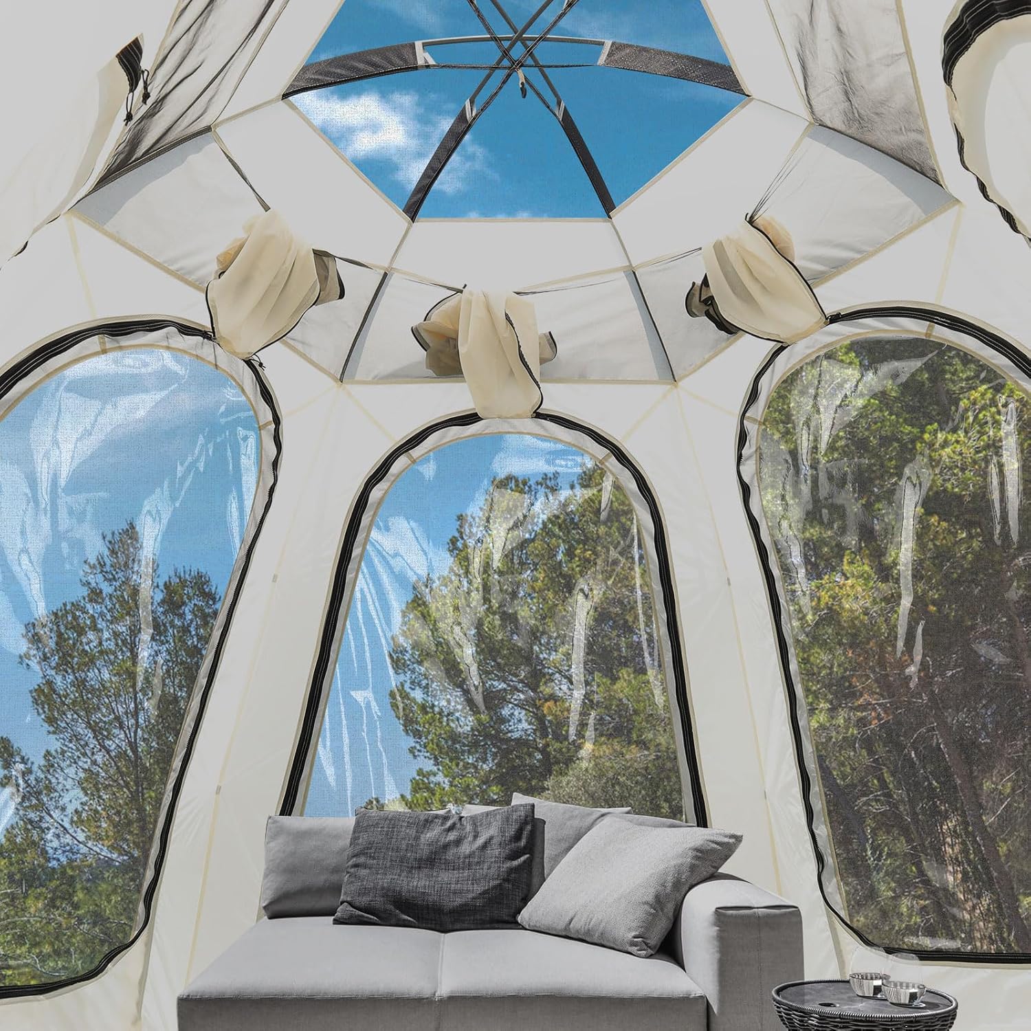 AYAMAYA Weatherproof Transparent Doors for Bubble Tent