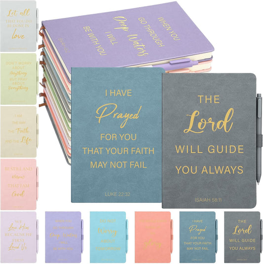 20 Pcs Christian Gifts for Women with Pastel Leather Journals