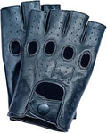 Fingerless Half Finger Driving Motorcycle Leather Gloves - Riparo