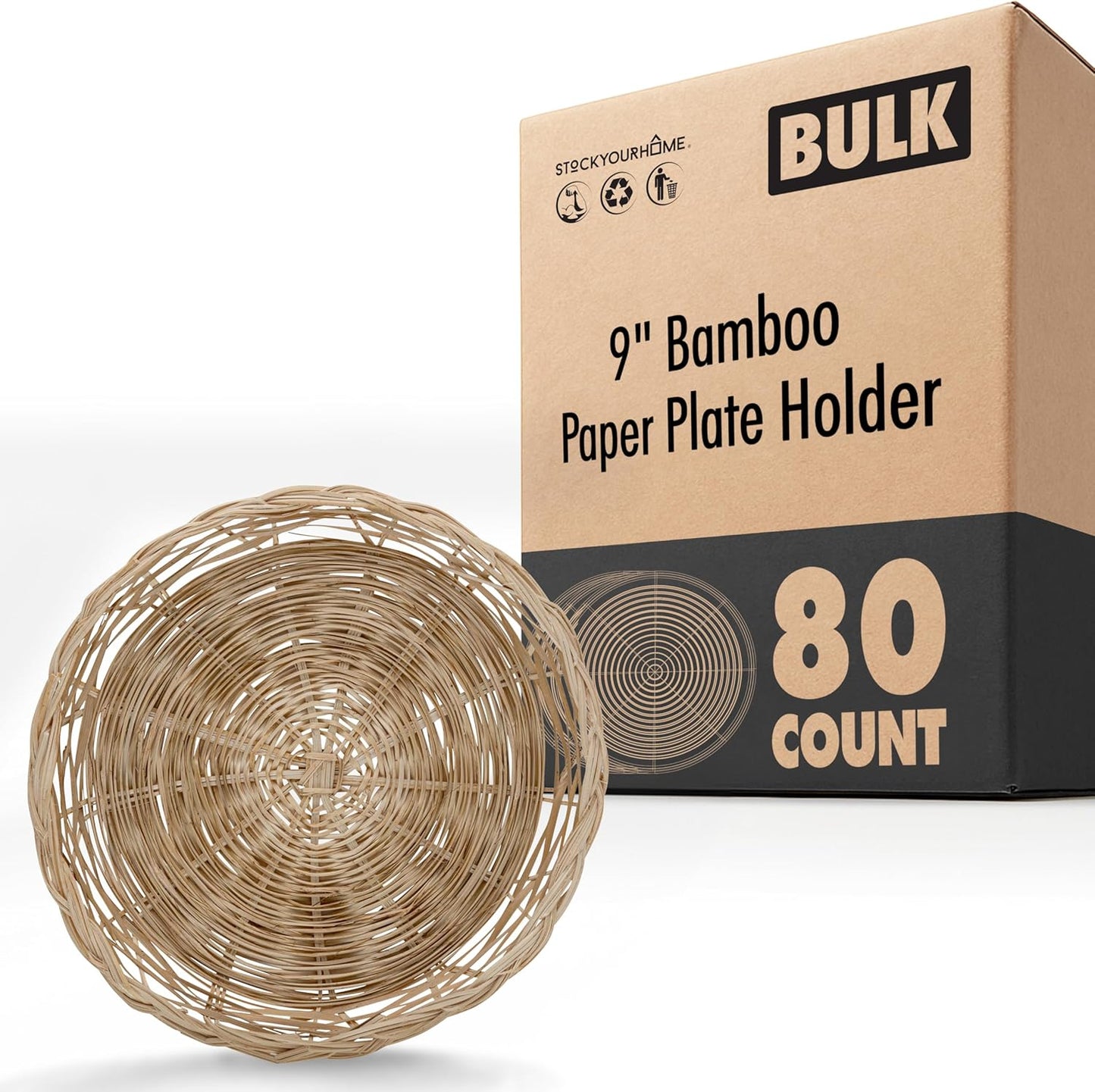 10 Inch Bamboo Paper Plate Holders for Stylish Dining Needs