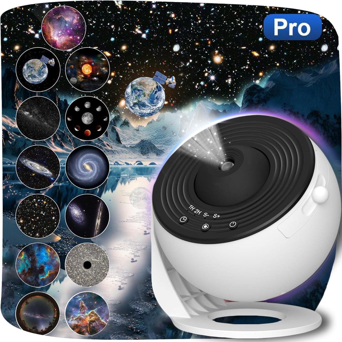 HD Galaxy Projector for Bedroom - 360 Rotating Star Light