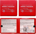 Car Registration Insurance Holder 2Pack - Compact Glove Box Organizer