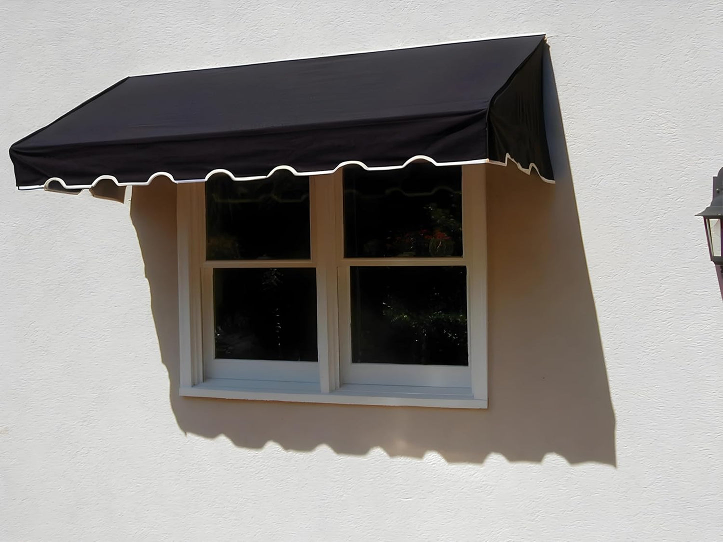 Door and Window Sunbrella Canvas Awning in Black 6 Feet Wide