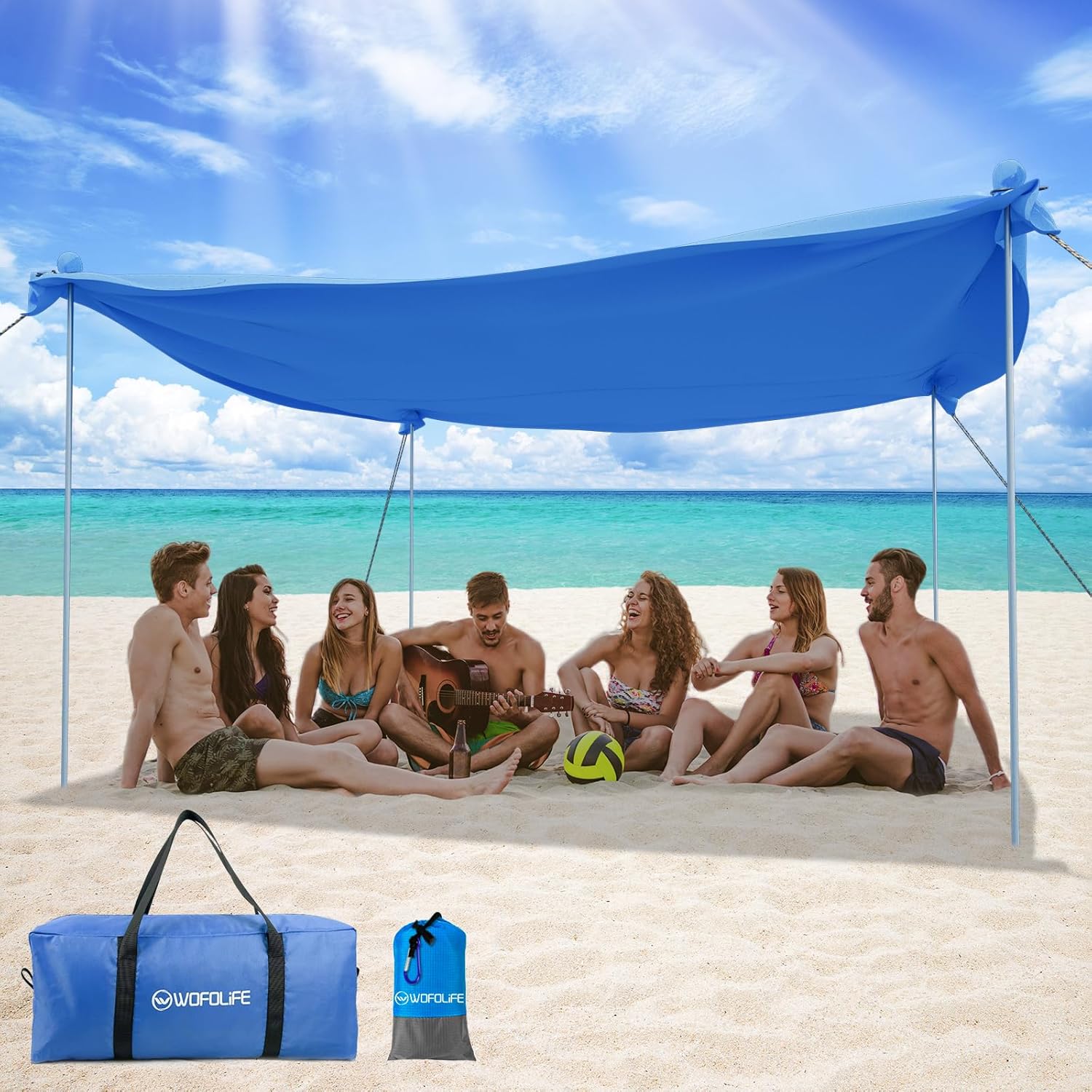 UPF50+ Beach Tent Sun Shelter - Spacious, Waterproof, Portable