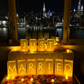 Just Married Light up Letters Luminary Bags - Romantic Car Decor