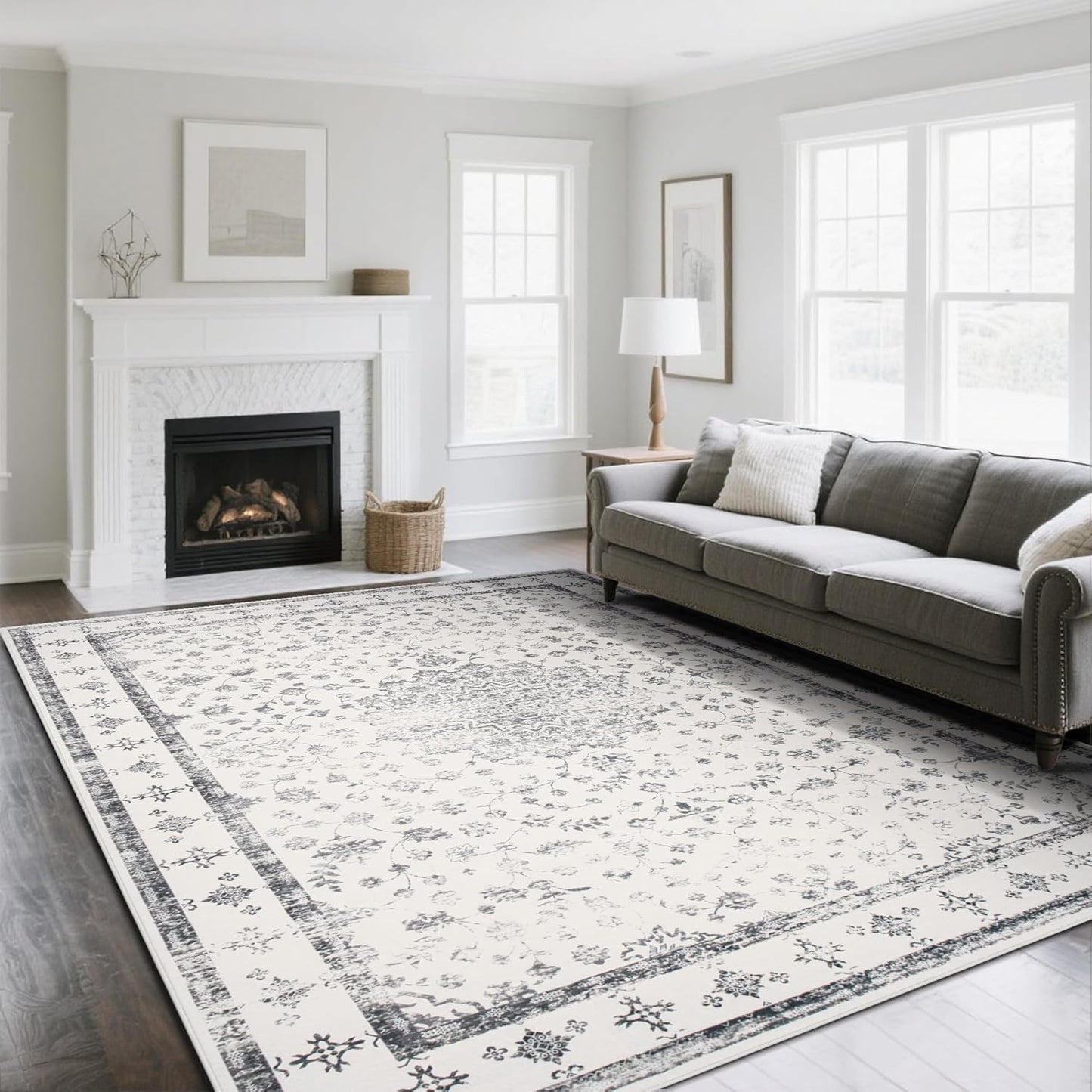 Washable 8x10 Area Rugs for Living Room and Bedroom Decor