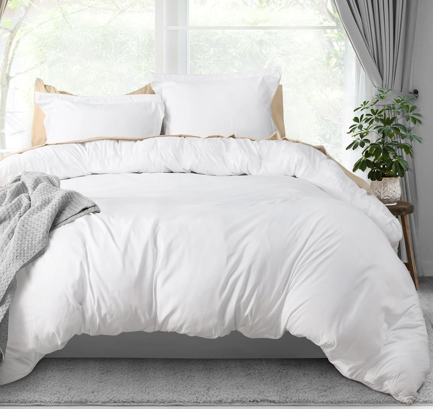 Utopia Bedding Duvet Cover King Size Set with Zipper Closure