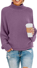 Turtleneck Oversized Chunky Knitted Pullover Sweater - Cozy Fall
