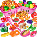 Shemira 100 PCS Cutting Play Food Toy Set for Toddlers - Big Value