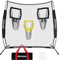 6x6ft Football Training Net with 3 Target Pockets - Portable Practice