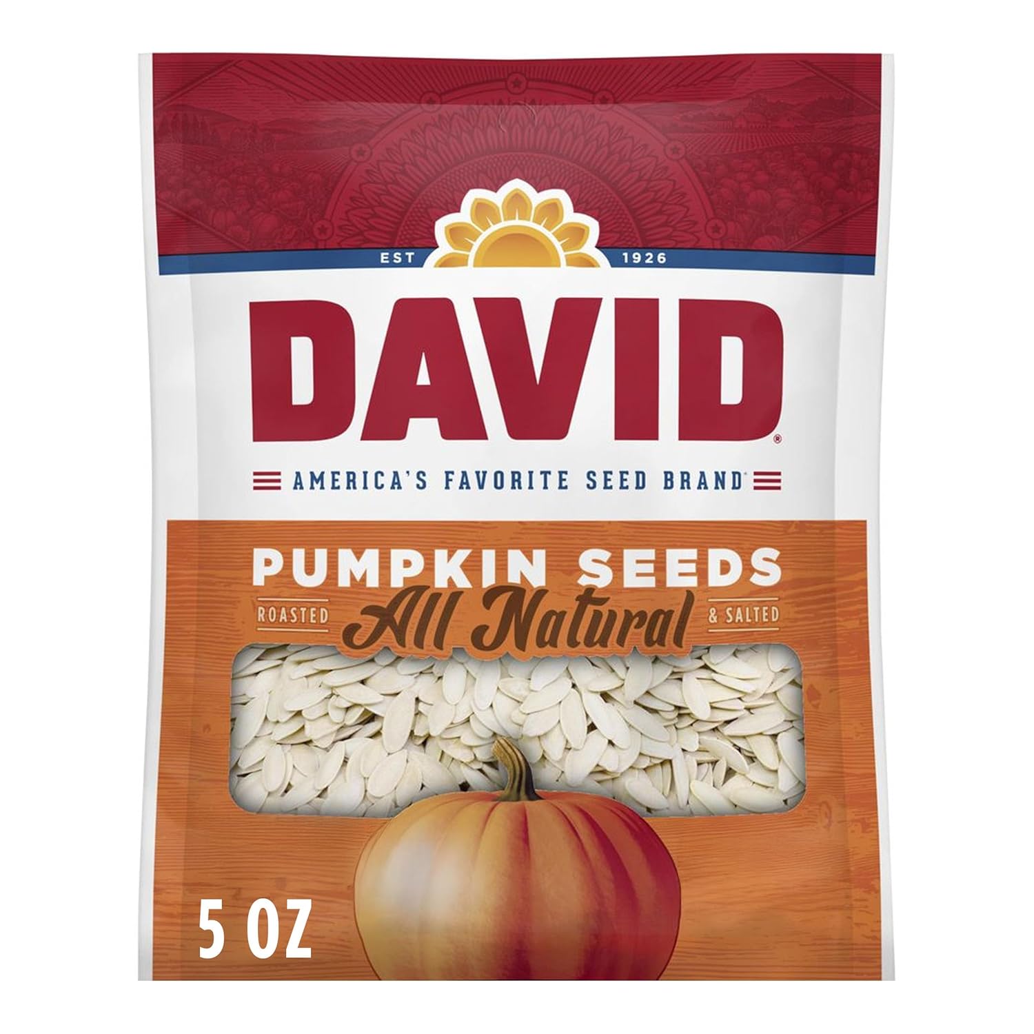 DAVID All Natural Pumpkin Seeds - Delicious Snack Pack