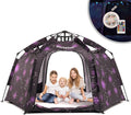 Portable Hexagon Kids Play Tent with LED Strip Lights - Large Dream
