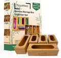 5PCS Bamboo Storage Bag Organizer Set - Versatile Drawer Storage