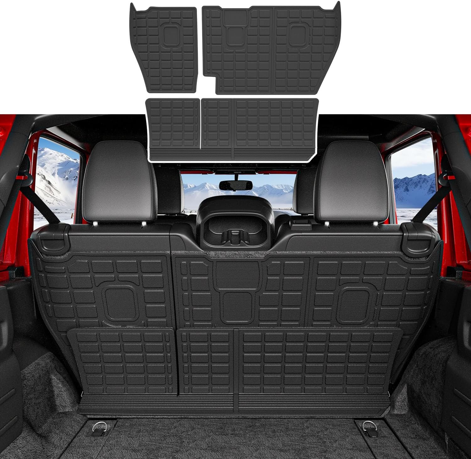 Backrest Mat for 2018-2024 Jeep Wrangler JL Unlimited 4X4
